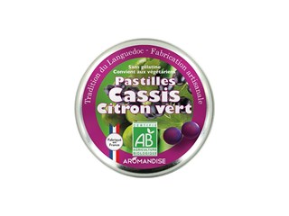 Aromandise Pastilles citron vert cassis bio 45g - 8377